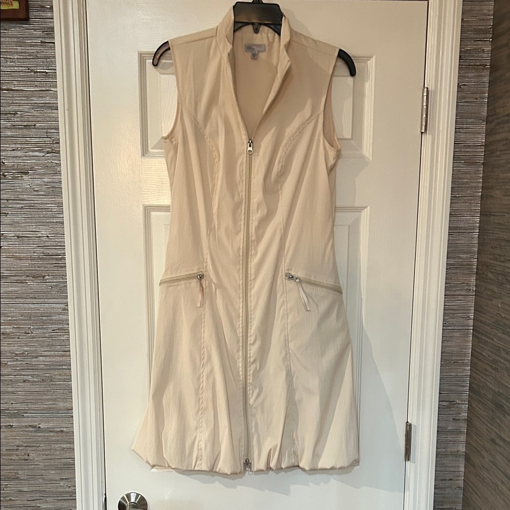 Linea Donatella Cream Sleeveless Dress